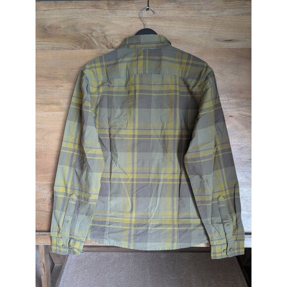 Mountain Hardwear Shirt Mens Medium Green Plaid Long Sleeve Collar Button-Up NWT - Picture 2 of 4